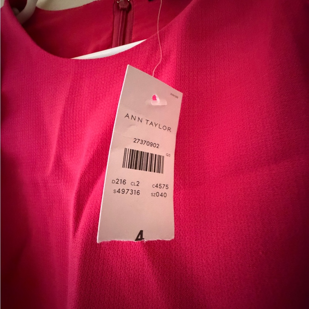 NWT Sleeveless Ann Taylor sheath dress in pink, size 4 - Picture 8 of 8